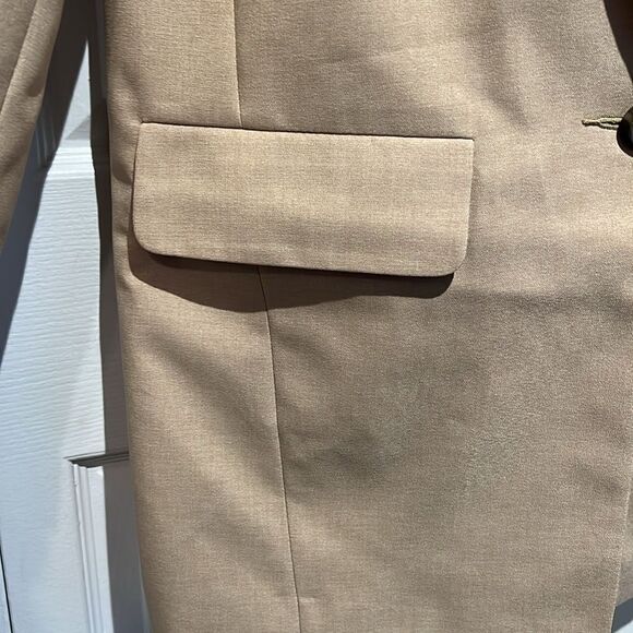 ASOS Tan/Gold Lined‎ Oversized Fit (see measurements) Blazer Size 6 NWT - Picture 5 of 15